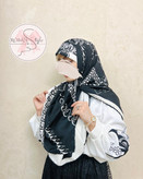 کالکشن ابریشم سفید مشکی لوکس