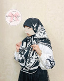 کالکشن ابریشم سفید مشکی لوکس