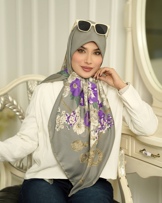 ابریشم توییل طرح زنجیره قلبی